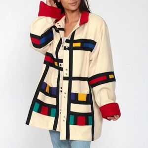 Chic Color Block Women's Cape Jacket